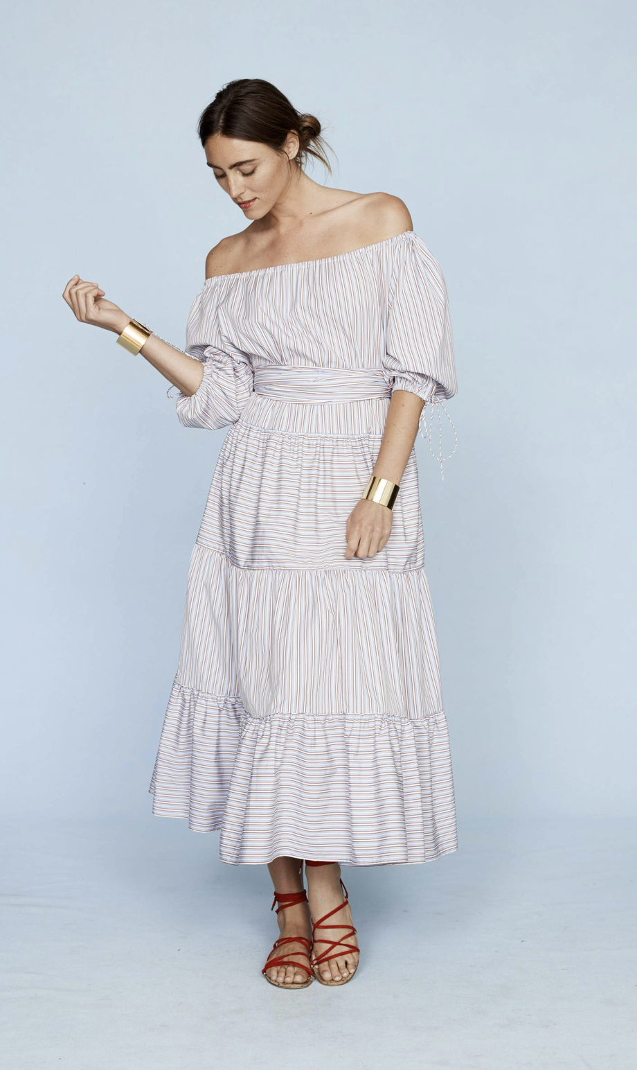 Mds stripes outlet soiree dress